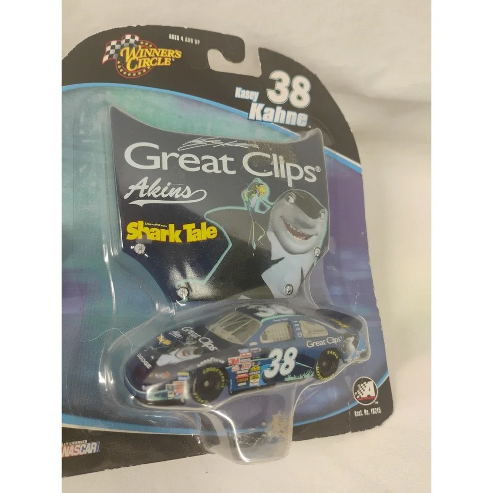 Kasey Kahne #38 SHARK TALE / GREAT CLIPS 1:64 Winner's Circle Nascar Car w/ Hood